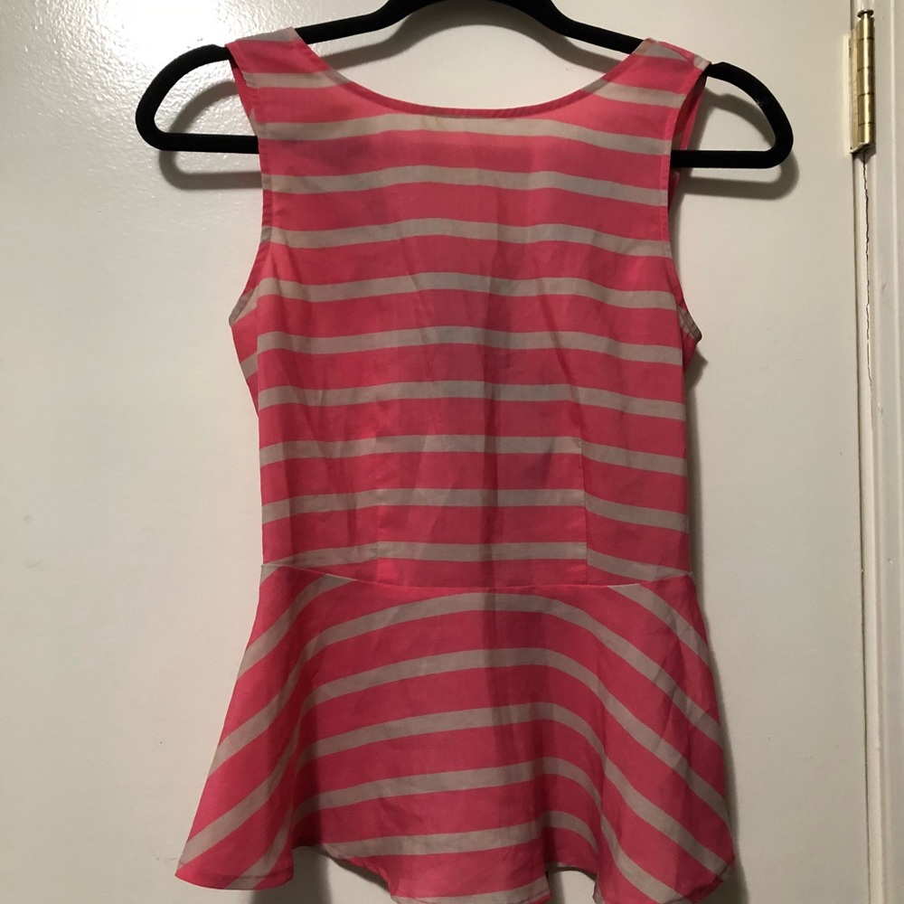 Pretty peplum top with back tie